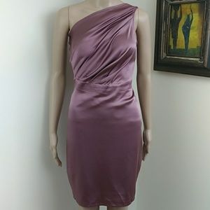 Neiman Marcus silk one shoulder dress.